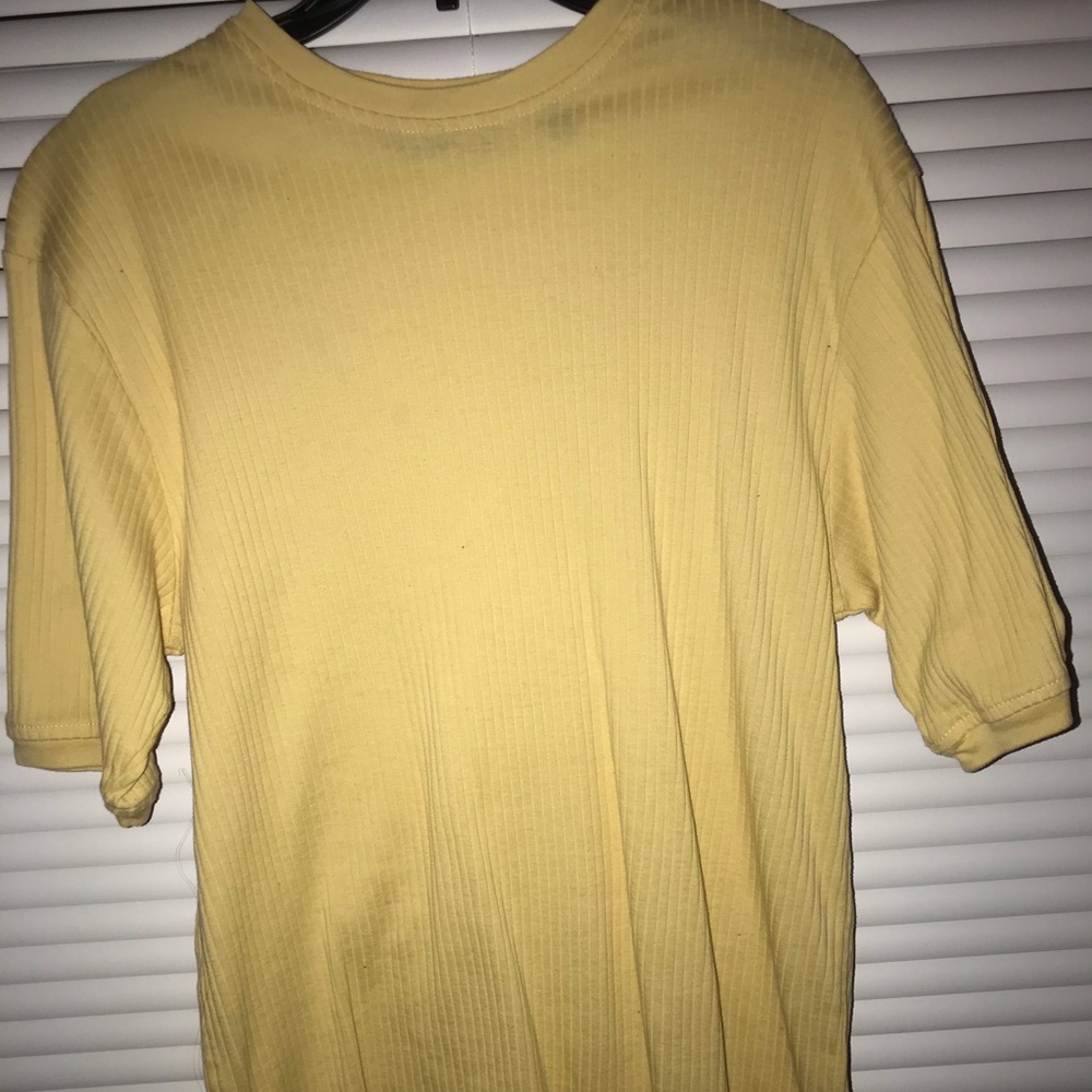 Long yellow dress shirt